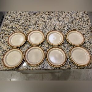Mikasa Whole wheat E8000 vintage 8inch salad plates set of 8